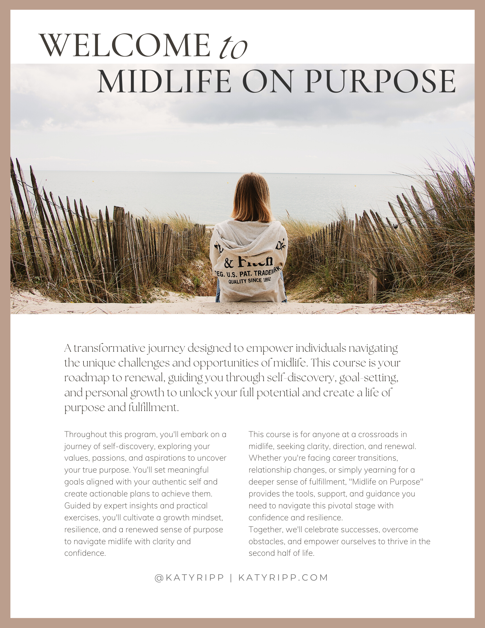 Midlife On Purpose Paperback Workbook